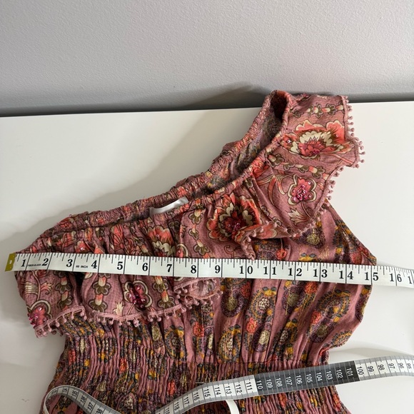 Gipsy Queen - Free People - Paisley One Shoulder Mini Dress Small/med NWT - Picture 13 of 14